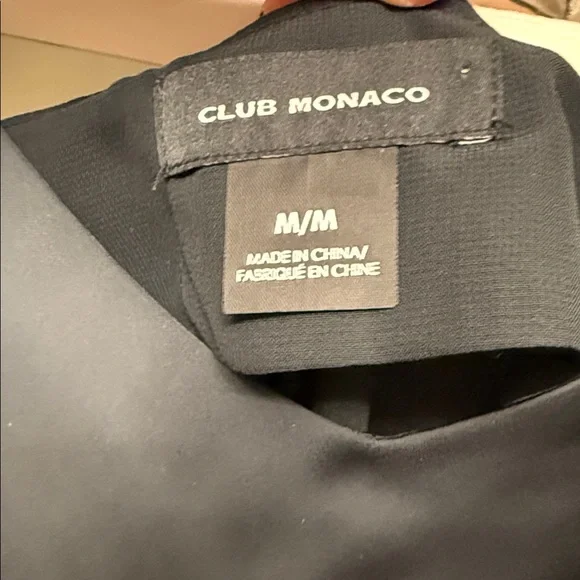 Club Monaco Black Satin Spaghetti-Strap Cami Top Size M - Picture 5 of 6